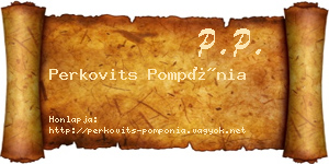 Perkovits Pompónia névjegykártya